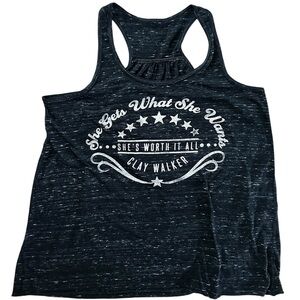 Clay Walker Concert Tank – “She Gets What She Wants” Graphic – Size M